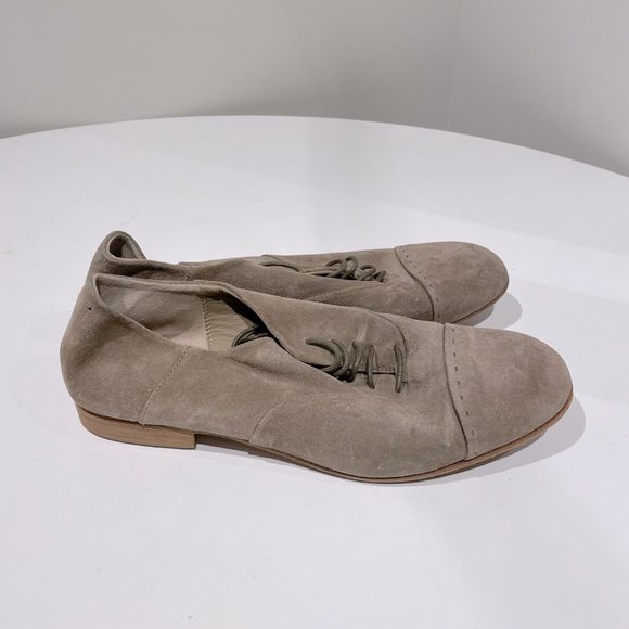 Alberto Fermani loafer size 38.5 suede leather (stone colour) with laces - Picture 2 of 3
